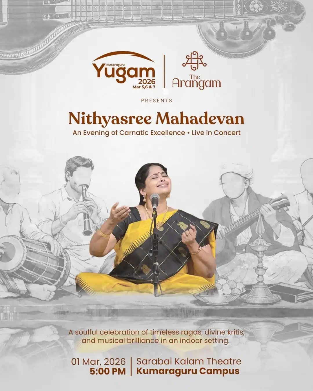 Arangam by Nithyasree Mahadevan | 1 March 6:00 PM